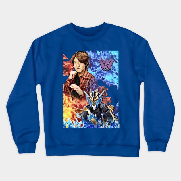 Kamen Rider Cross-Z Side-by-Side   (style #2) Crewneck Sweatshirt by BeatlesDiva